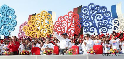 Familias reafirman compromiso por la paz y ratifican apoyo al Gobierno del Presidente Daniel y la Compañera Rosario