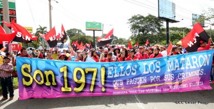 Nicaragua entera grita: ¡Son 198, Ellos los mataron! ¡Que paguen por sus crímenes!