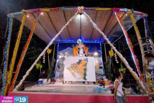 Altares a la Virgen en Avenida Bolívar listos para recibir al Pueblo Mariano