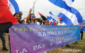 Periodistas sandinistas se pronuncian en defensa de la paz y la justicia