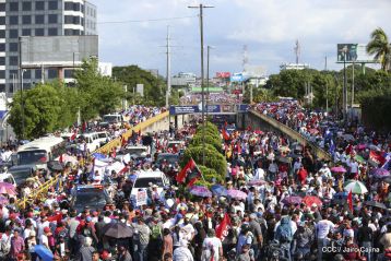 Nicaragüenses ratifican compromiso por la paz, la justicia y el resurgir de la Nación