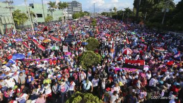 Nicaragüenses ratifican compromiso por la paz, la justicia y el resurgir de la Nación