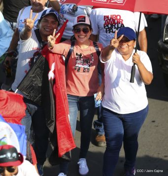 Nicaragüenses ratifican compromiso por la paz, la justicia y el resurgir de la Nación