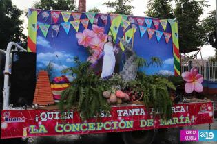 Altares móviles recorren Managua