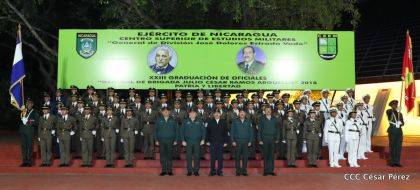 XXIII Graduación del Centro Superior de Estudios Militares “General José Dolores Estrada” del Ejército de Nicaragua