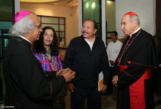 Presidente Daniel y Compañera Rosario se reúnen con Enviado Especial del Papa, Cardenal Nicolás de Jesús López