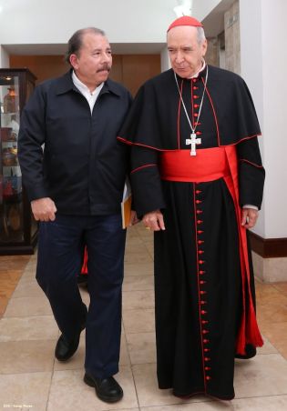 Presidente Daniel y Compañera Rosario se reúnen con Enviado Especial del Papa, Cardenal Nicolás de Jesús López