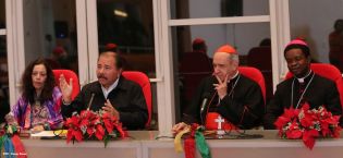 Presidente Daniel y Compañera Rosario se reúnen con Enviado Especial del Papa, Cardenal Nicolás de Jesús López