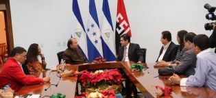 Presidente Daniel recibe a presidente electo de Honduras, Juan Orlando Hernández