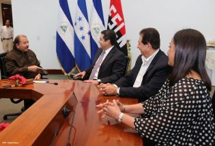 Presidente Daniel recibe a presidente electo de Honduras, Juan Orlando Hernández
