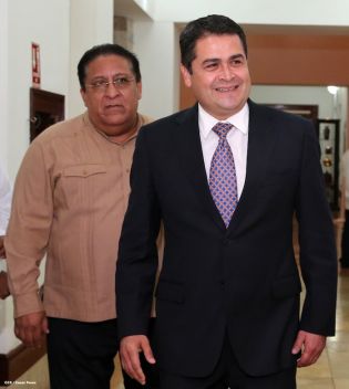 Presidente Daniel recibe a presidente electo de Honduras, Juan Orlando Hernández