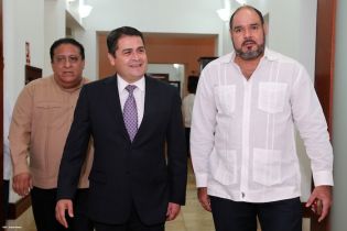 Presidente Daniel recibe a presidente electo de Honduras, Juan Orlando Hernández
