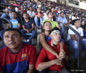 Así se vivió el estadio virtual en el Polideportivo Alexis Argüello