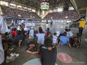 Así se vivió el estadio virtual en el Polideportivo Alexis Argüello