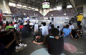 Así se vivió el estadio virtual en el Polideportivo Alexis Argüello