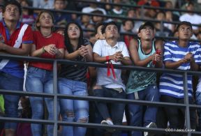 Así se vivió el estadio virtual en el Polideportivo Alexis Argüello