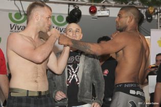 Pesaje de Ricardo El Matador Mayorga y Checho Ortiz