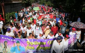 Así se conmemoró 40 años del repliegue de Diriamba a San Gregorio