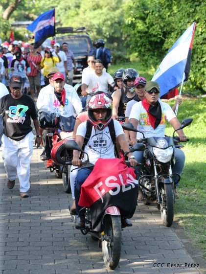 Así se conmemoró 40 años del repliegue de Diriamba a San Gregorio