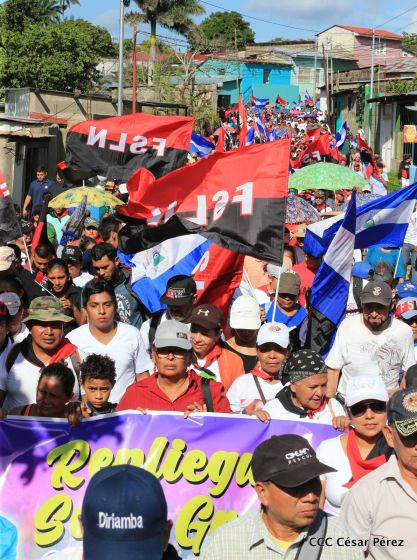 Así se conmemoró 40 años del repliegue de Diriamba a San Gregorio