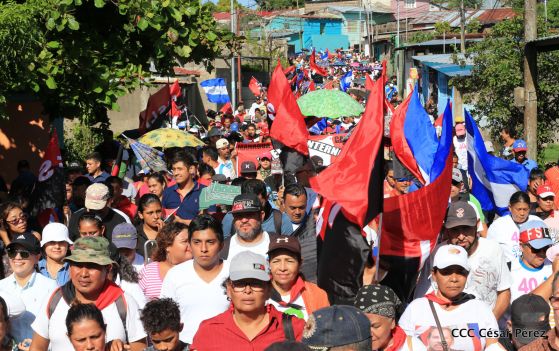Así se conmemoró 40 años del repliegue de Diriamba a San Gregorio