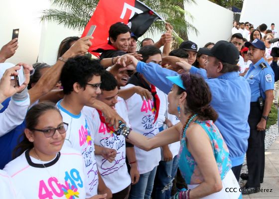 Comandante Carlos Fonseca, aquí estamos siempre luchando por la paz, porque queremos la paz