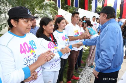 Comandante Carlos Fonseca, aquí estamos siempre luchando por la paz, porque queremos la paz
