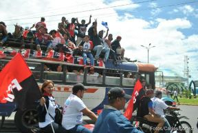 Caravanas de la victoria entran a Managua 