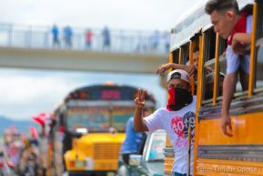 Caravanas de la victoria entran a Managua 