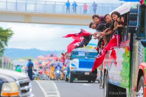 Caravanas de la victoria entran a Managua 