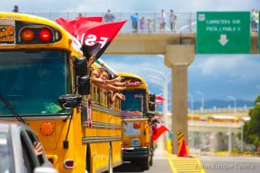 Caravanas de la victoria entran a Managua 