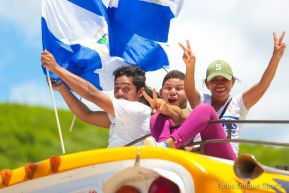 Caravanas de la victoria entran a Managua 