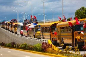 Caravanas de la victoria entran a Managua 