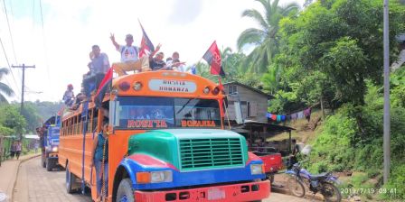 Caravanas de la victoria entran a Managua 