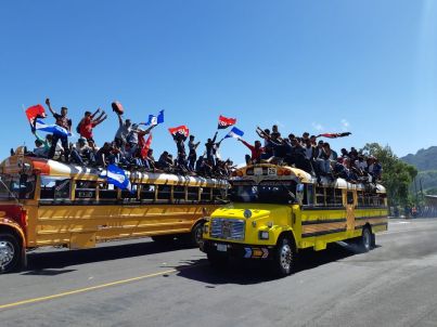 Caravanas de la victoria entran a Managua 