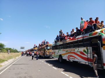 Caravanas de la victoria entran a Managua 