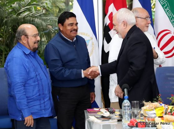 Encuentro del presidente Daniel Ortega y la compañera Rosario Murillo con el canciller de Irán