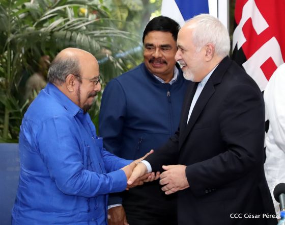 Encuentro del presidente Daniel Ortega y la compañera Rosario Murillo con el canciller de Irán