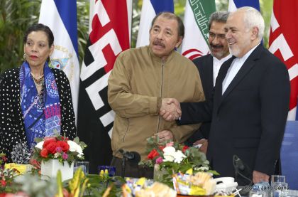 Encuentro del presidente Daniel Ortega y la compañera Rosario Murillo con el canciller de Irán