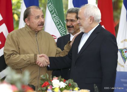 Encuentro del presidente Daniel Ortega y la compañera Rosario Murillo con el canciller de Irán