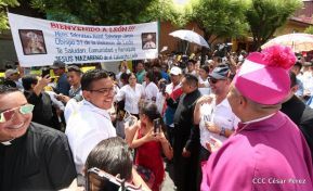 Monseñor René Sándigo asume como nuevo obispo de León y Chinandega