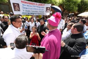Monseñor René Sándigo asume como nuevo obispo de León y Chinandega