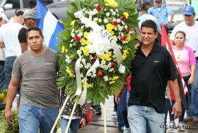 63 aniversario del paso a la inmortalidad del héroe nacional Rigoberto López Pérez