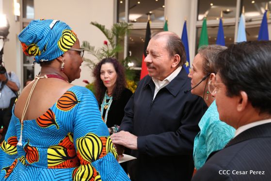 Presidente Daniel Ortega y vicepresidenta Rosario Murillo reciben cartas credenciales de 11 nuevos embajadores