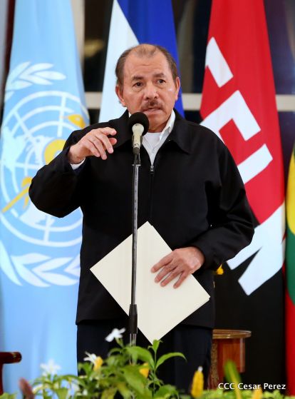 Presidente Daniel Ortega y vicepresidenta Rosario Murillo reciben cartas credenciales de 11 nuevos embajadores