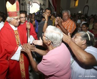 Tipitapeños celebran al Señor de Esquipulas en compañía del Cardenal Brenes
