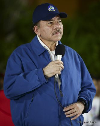 Presidente Daniel Ortega y vicepresidenta Rosario Murillo en homenaje al Padre de la Revolución Sandinista Carlos Fonseca