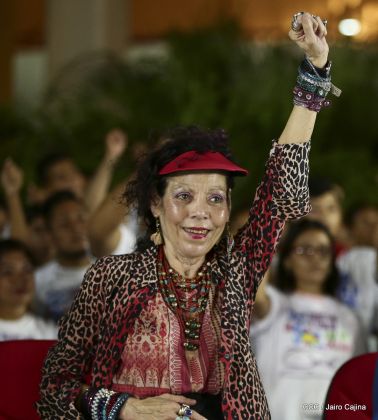 Presidente Daniel Ortega y vicepresidenta Rosario Murillo en homenaje al Padre de la Revolución Sandinista Carlos Fonseca