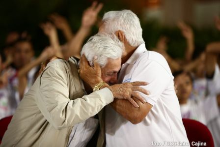 Presidente Daniel Ortega y vicepresidenta Rosario Murillo en homenaje al Padre de la Revolución Sandinista Carlos Fonseca