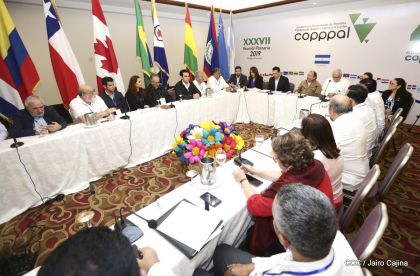 Presidente Daniel Ortega en Clausura de Reunión Plenaria de Copppal